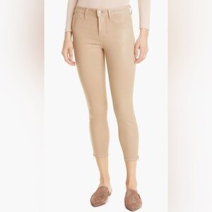 L’AGENCE Sabine High Waist Zip Cuff Pants Leggings Beige Women’s Size 27